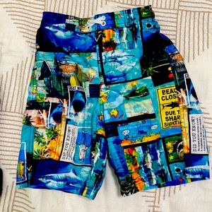 Op shark swim trunks S 6-7